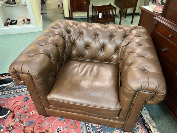 Chesterfield Brown Leather Chair