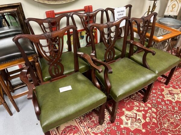 Set of 6 Mahogany Chippendale Dining Chairs