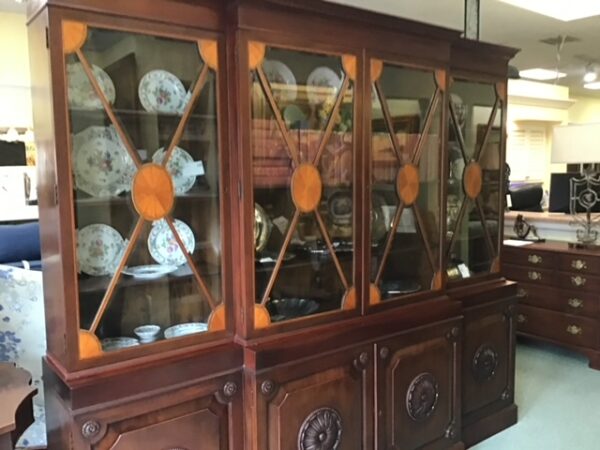 Mahogany Inlaid China Cabinet