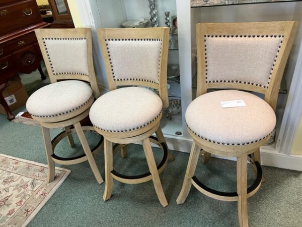 Set of 3 Swivel Top Stools - 25" Seat Height