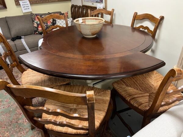 Large Pub Table with 8 Chairs and 4 Leaves - Image 3