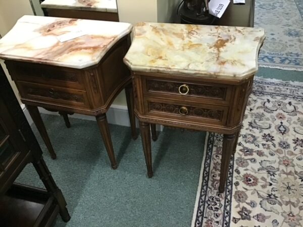 Pair of Marbletop French Tables