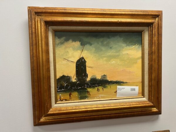 19th Century Windmill Painting