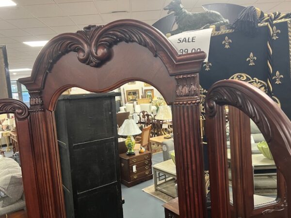 Mahogany Tone Dresser with Mirror - Image 3