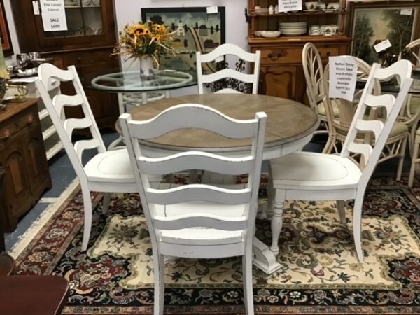 Table with Leaf and 4 Chairs