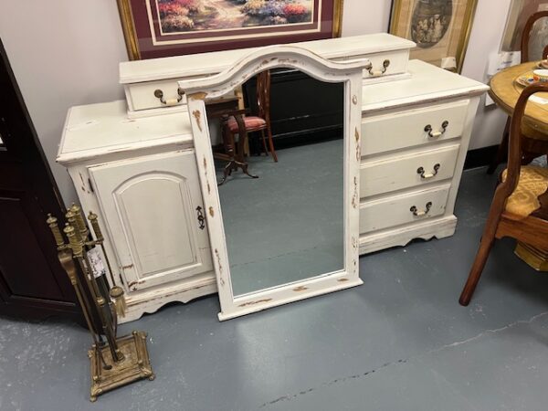 Painted Dresser and Mirror